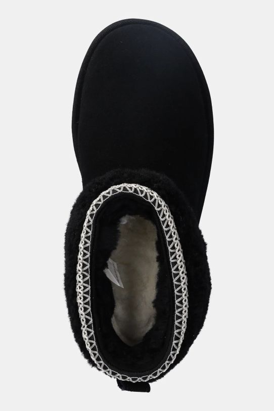 Замшевые сапоги UGG Classic Ultra Mini Maxi Curly чёрный 1158263.BLK