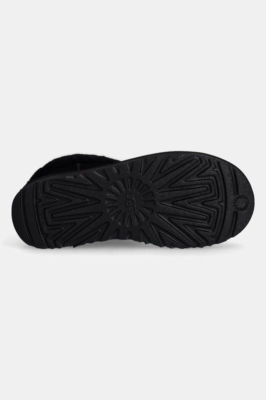 Semišové snehule UGG Classic Ultra Mini Maxi Curly 1158263.BLK čierna