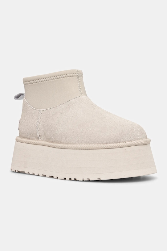 UGG cizme de iarna Classic Mini Dipper Puffer 1158275.WCRM alb AW24