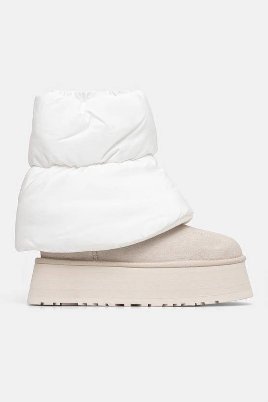 UGG cizme de iarna Classic Mini Dipper Puffer 1158275.WCRM alb