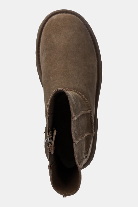 Gležnječe od brušene kože UGG Classic Twin Seam New Heights smeđa 1158313.HCK