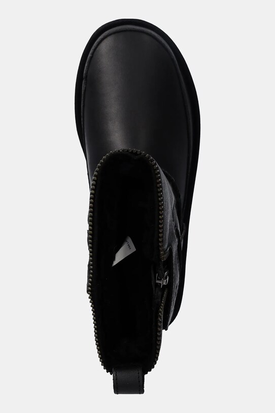 UGG śniegowce skórzane Classic Short Moto Boot czarny 1164710.BLK