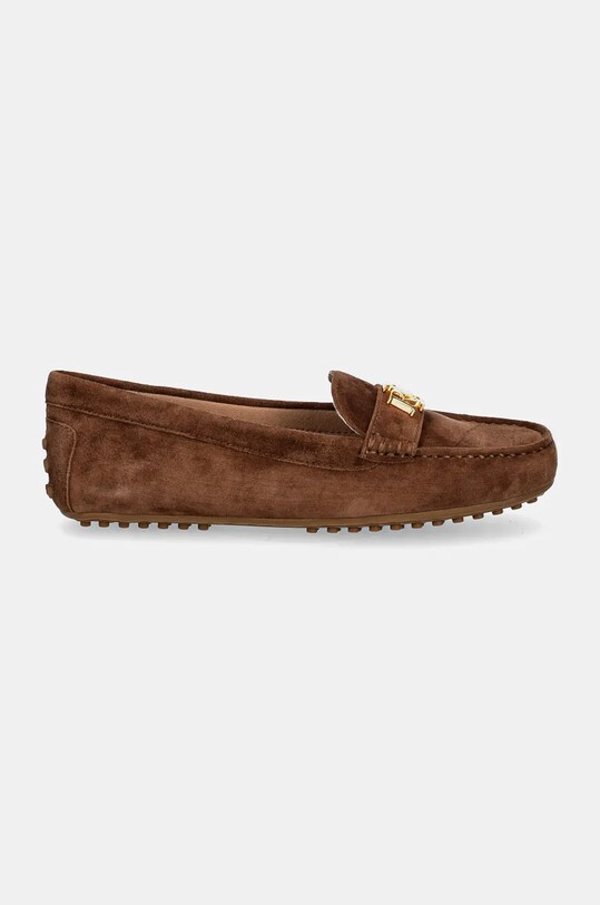 Μοκασίνια σουέτ Lauren Ralph Lauren Barnsbury 802821629022.200 καφέ SS25