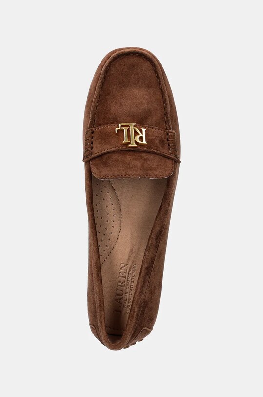 Μοκασίνια σουέτ Lauren Ralph Lauren Barnsbury καφέ 802821629022.200
