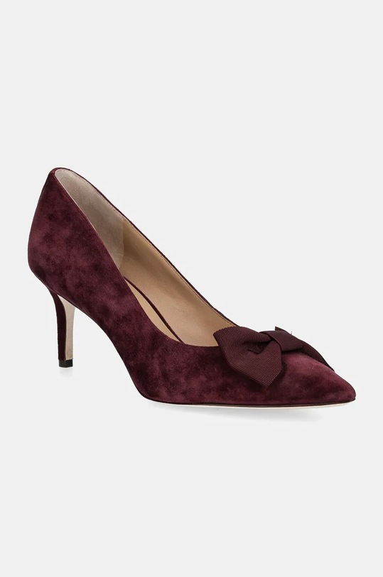 Γόβες σουέτ Lauren Ralph Lauren Lanette Bow στιλέτο μπορντό 802944556002.600