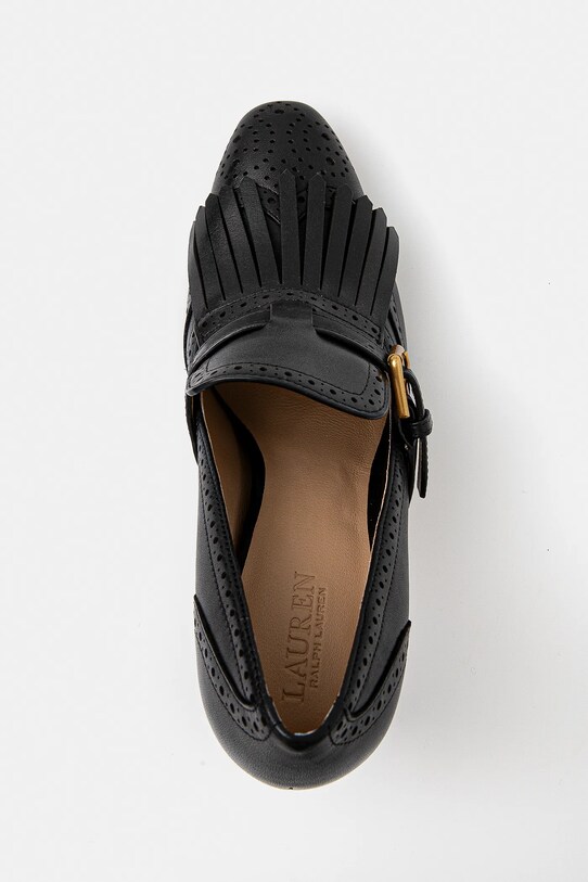 Lauren Ralph Lauren szpilki skórzane Colleen czarny 802944557001.001