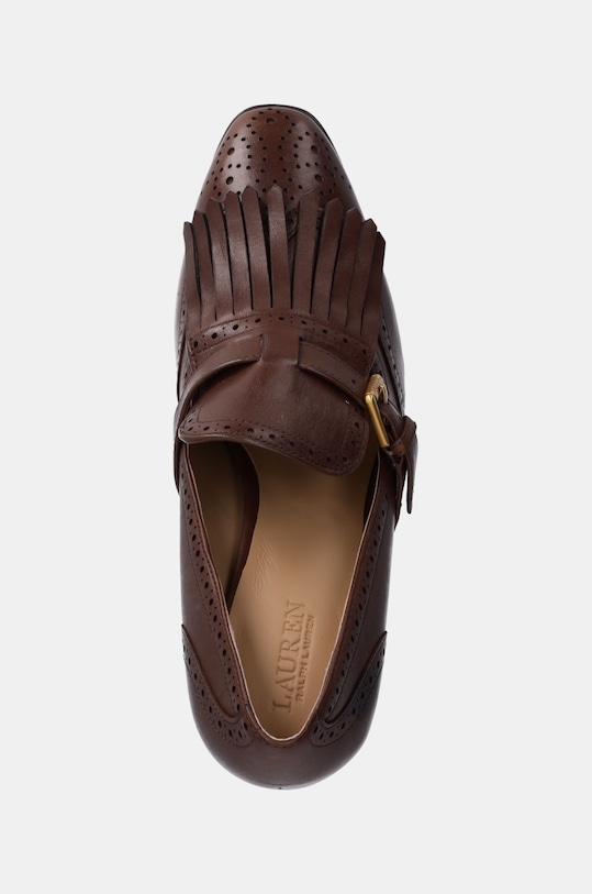 Δερμάτινες γόβες Lauren Ralph Lauren Colleen καφέ 802944557002.200