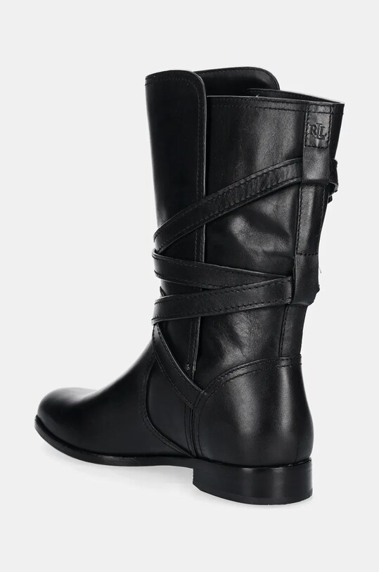 Cipők Lauren Ralph Lauren bőr csizma Briannah 802945680001.001 fekete