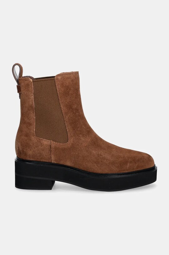 Semišové kotníkové boty Lauren Ralph Lauren Adrianna 802951237001.200 hnědá AW24