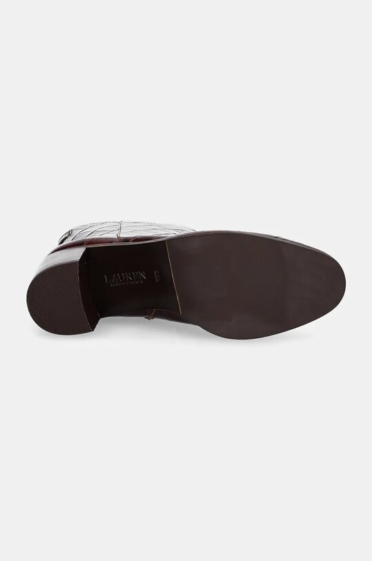 Lauren Ralph Lauren botki skórzane Cassie 802951301002.200 bordowy