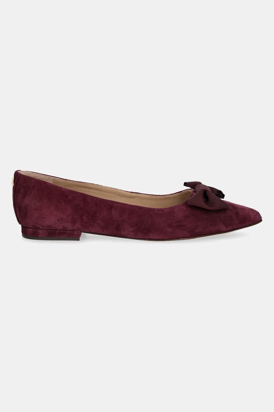 Lauren Ralph Lauren ballerine in pelle scamosciata Londyn Bow 802955323001.600 violetto AW24