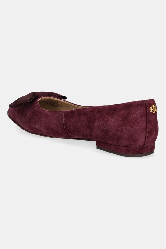 Cipők Lauren Ralph Lauren velúr balerina Londyn Bow 802955323001.600 lila