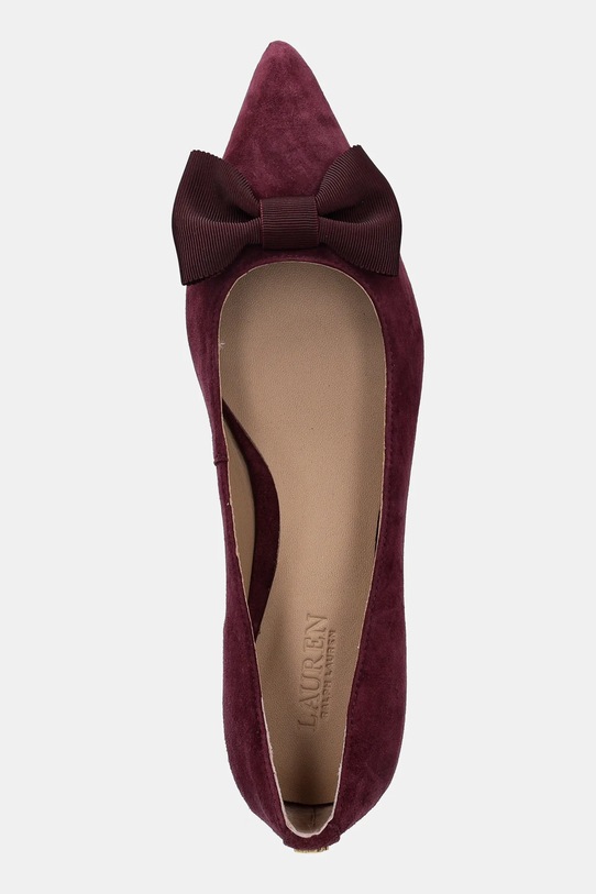 Lauren Ralph Lauren ballerine in pelle scamosciata Londyn Bow violetto 802955323001.600