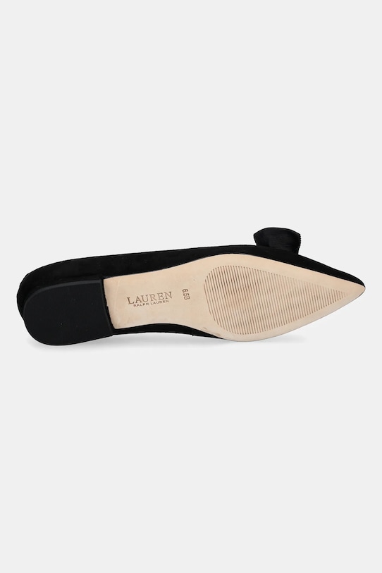 Велурени балеринки Lauren Ralph Lauren Londyn Bow 802955323002.001 черен