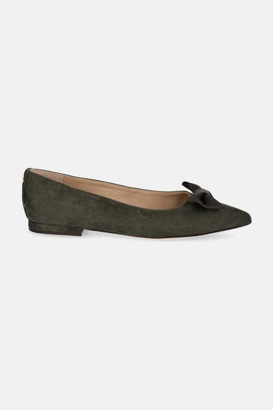 Замшевые балетки Lauren Ralph Lauren Londyn Bow 802955323003.300 зелёный AW24