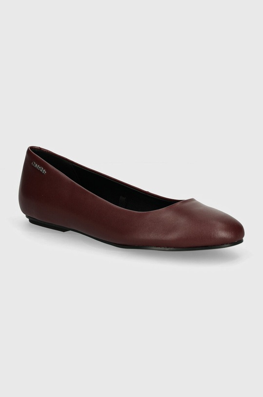Calvin Klein balerini ROUND BALLERINA burgundia HW0HW00618