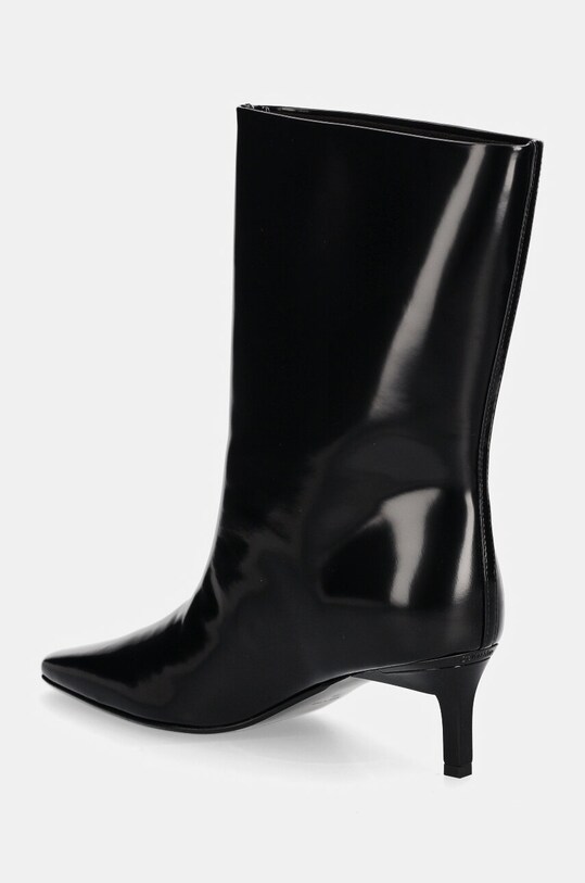 Обувь Кожаные полусапожки Calvin Klein HEEL MID BOOT 50 LTH HW0HW02151 чёрный