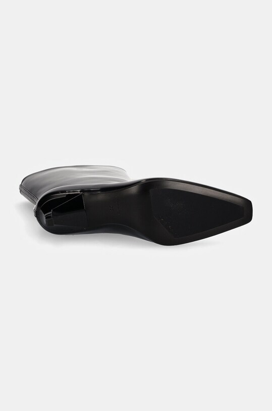 Кожаные полусапожки Calvin Klein HEEL MID BOOT 50 LTH HW0HW02151 чёрный