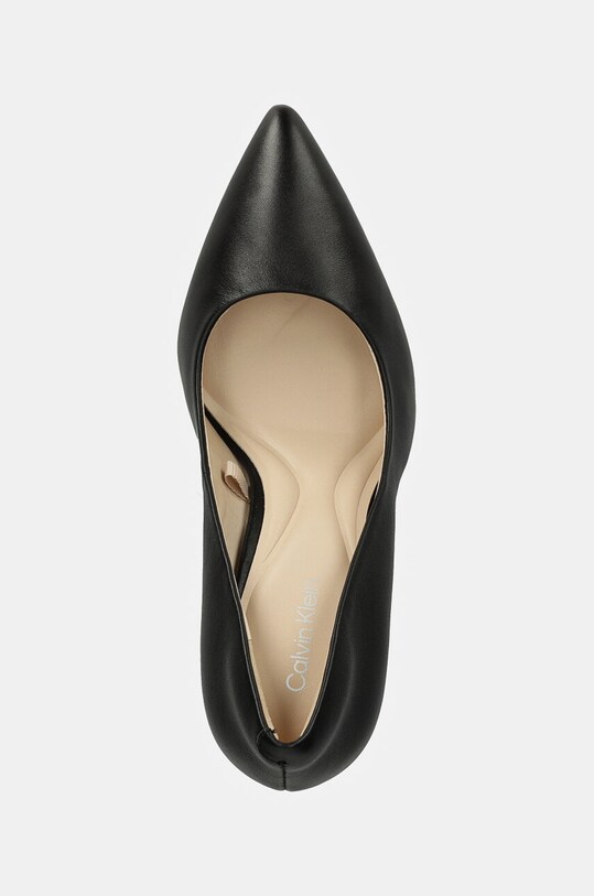 Шкіряні туфлі Calvin Klein HEEL PUMP 90 LTH чорний HW0HW02171