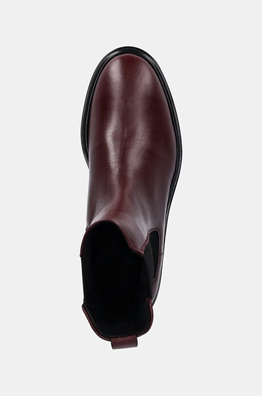 Шкіряні черевики Calvin Klein FLAT CHELSEA BOOT LTH бордо HW0HW02180