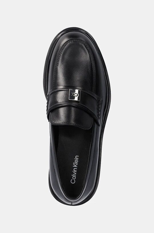 Шкіряні мокасини Calvin Klein LOAFER W/HW LTH чорний HW0HW02182