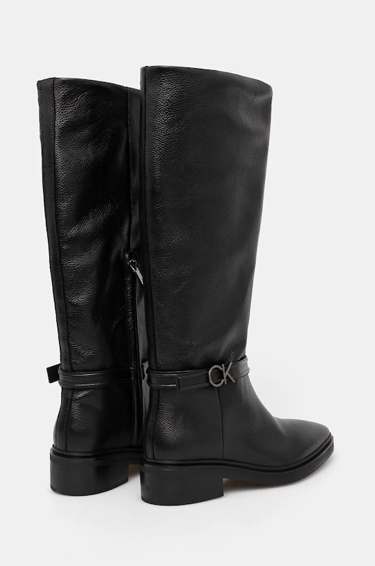 Obutev Usnjeni elegantni škornji Calvin Klein HEEL KNEE BOOT 30 W/HW LTH HW0HW02184 črna