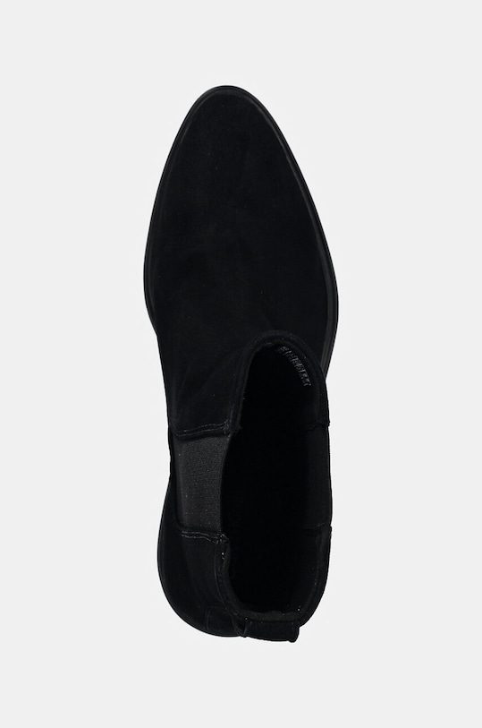 Semišové kotníkové boty Calvin Klein HEEL CHELSEA BOOT 30 SUE černá HW0HW02191