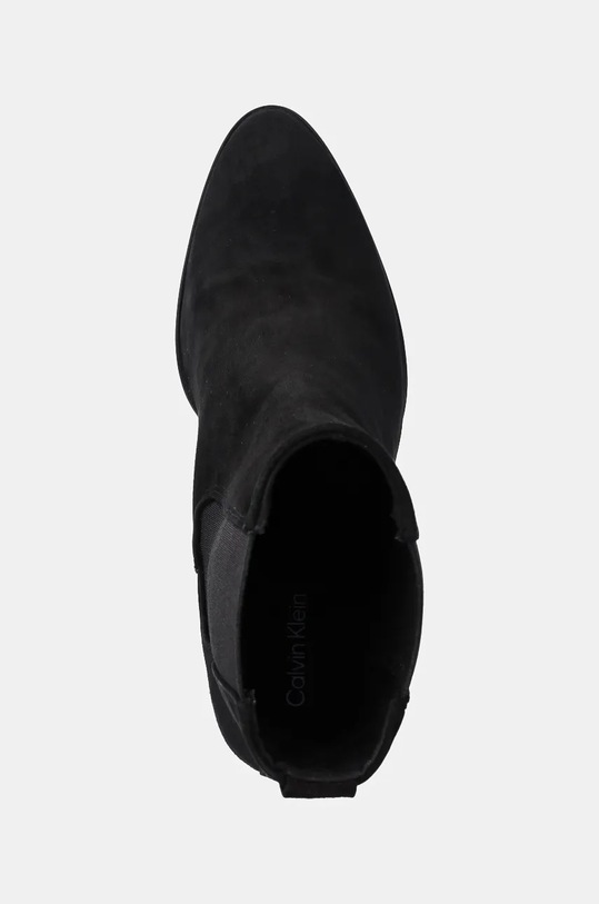 Черевики з нубуку Calvin Klein HEEL CHELSEA BOOT 85 SUE чорний HW0HW02192
