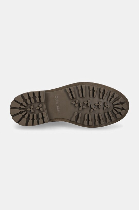 Замшевые ботинки Calvin Klein FLAT SOCK BOOT SUE MIX HW0HW02199 коричневый