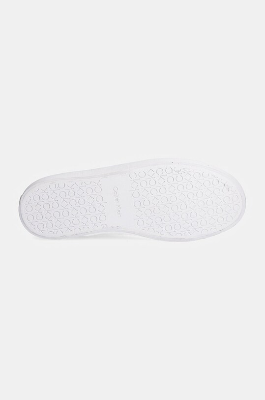Calvin Klein sneakers din piele VULC HIGH TOP LTH HW0HW02213 alb