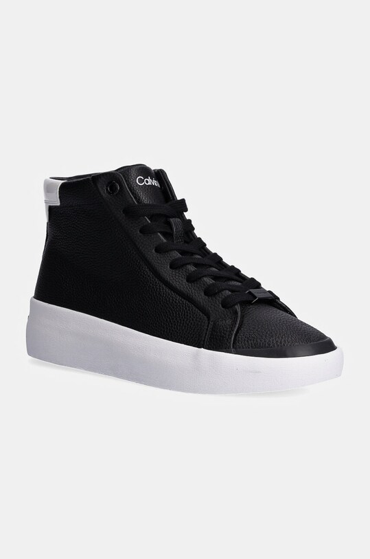 Calvin Klein sneakers din piele VULC HIGH TOP LTH platformă negru HW0HW02213