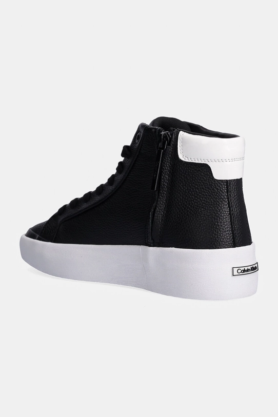 Obuwie Calvin Klein sneakersy skórzane VULC HIGH TOP LTH HW0HW02213 czarny