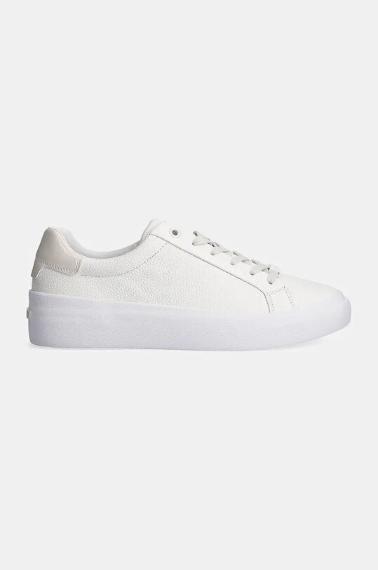 Δερμάτινα αθλητικά παπούτσια Calvin Klein VULC LACE UP LTH HW0HW02214 λευκό NC24