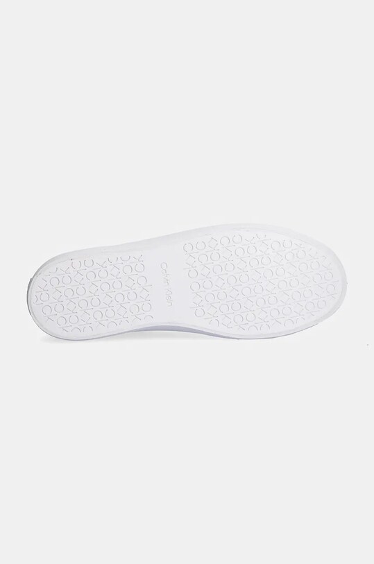 Δερμάτινα αθλητικά παπούτσια Calvin Klein VULC LACE UP LTH HW0HW02214 λευκό