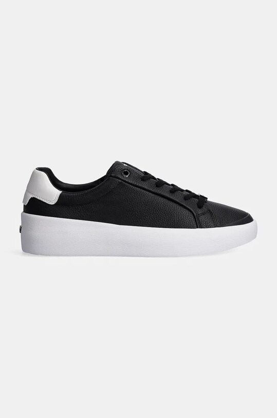 Кожаные кроссовки Calvin Klein VULC LACE UP LTH HW0HW02214 чёрный NC24