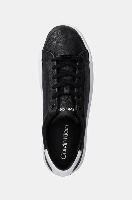 Кожаные кроссовки Calvin Klein VULC LACE UP LTH чёрный HW0HW02214