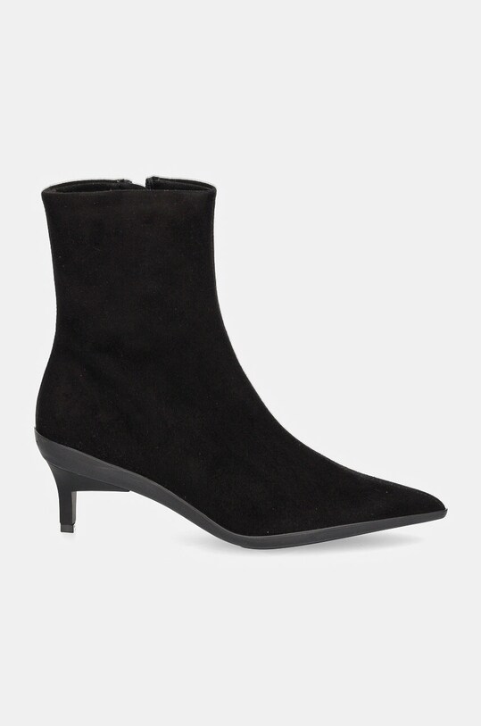 Замшевые ботинки Calvin Klein HEEL ANKLE BOOT 50 SUE HW0HW02233 чёрный AW24
