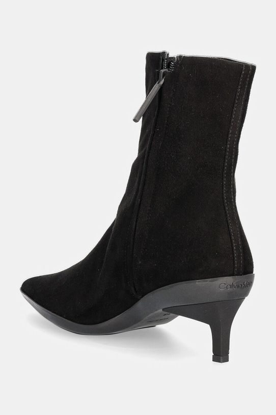 Обувь Замшевые ботинки Calvin Klein HEEL ANKLE BOOT 50 SUE HW0HW02233 чёрный