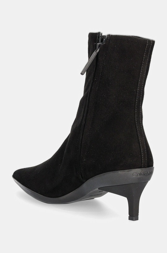 Obuwie Calvin Klein botki zamszowe HEEL ANKLE BOOT 50 SUE HW0HW02233 czarny