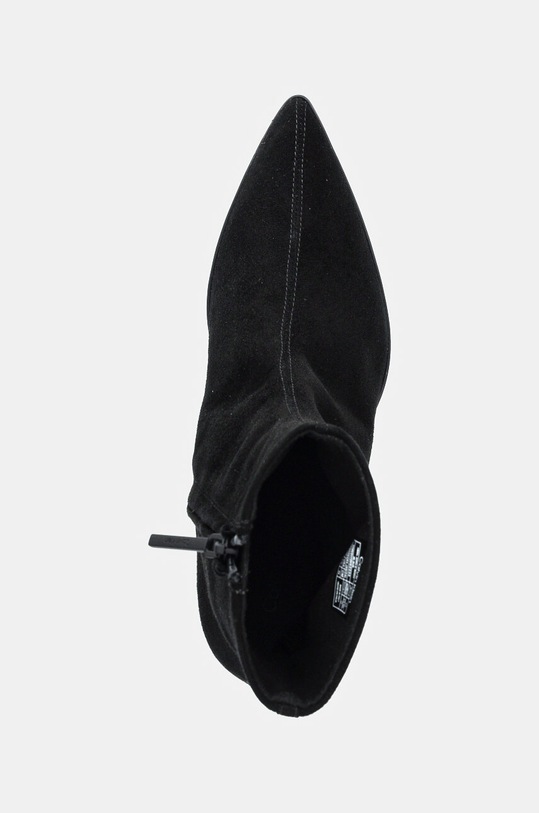 Calvin Klein botki zamszowe HEEL ANKLE BOOT 50 SUE czarny HW0HW02233