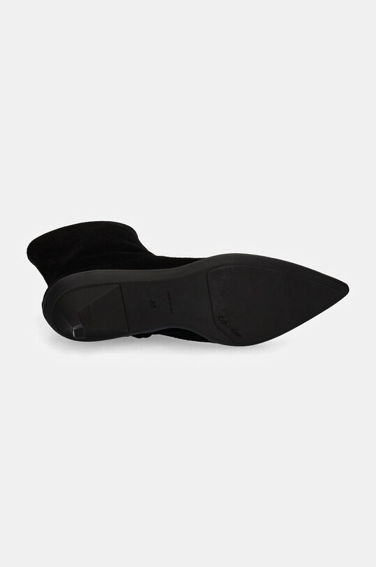 Замшевые ботинки Calvin Klein HEEL ANKLE BOOT 50 SUE HW0HW02233 чёрный