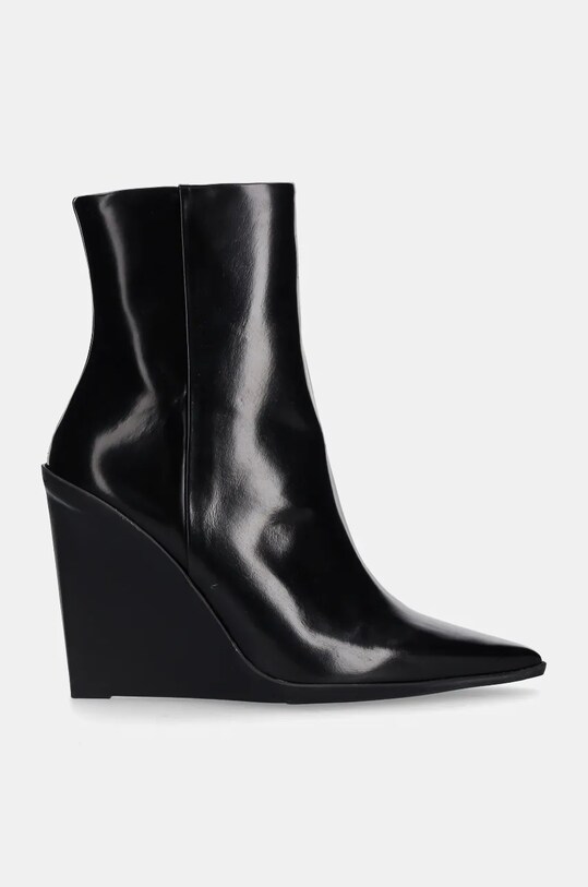Kožené kotníkové boty Calvin Klein WEDGE ANKLE BOOT 90 LTH HW0HW02256 černá AW24
