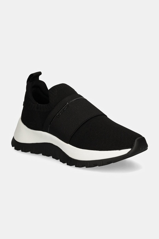Sneakers boty Calvin Klein RUNNER SLIP ON W/ELASTIC MIX M Planet friendly černá HW0HW02259