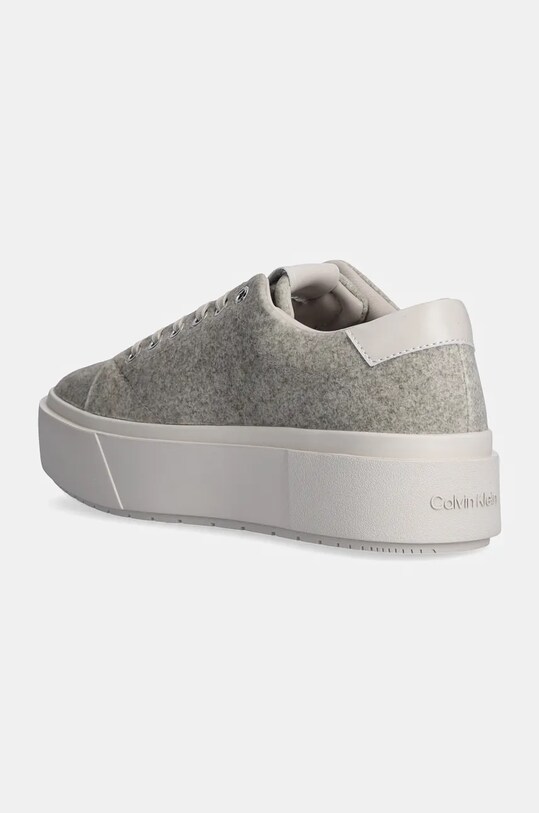 Обувь Кроссовки Calvin Klein FLATFORM CUP LACE UP W/ML FELT HW0HW02325 серый