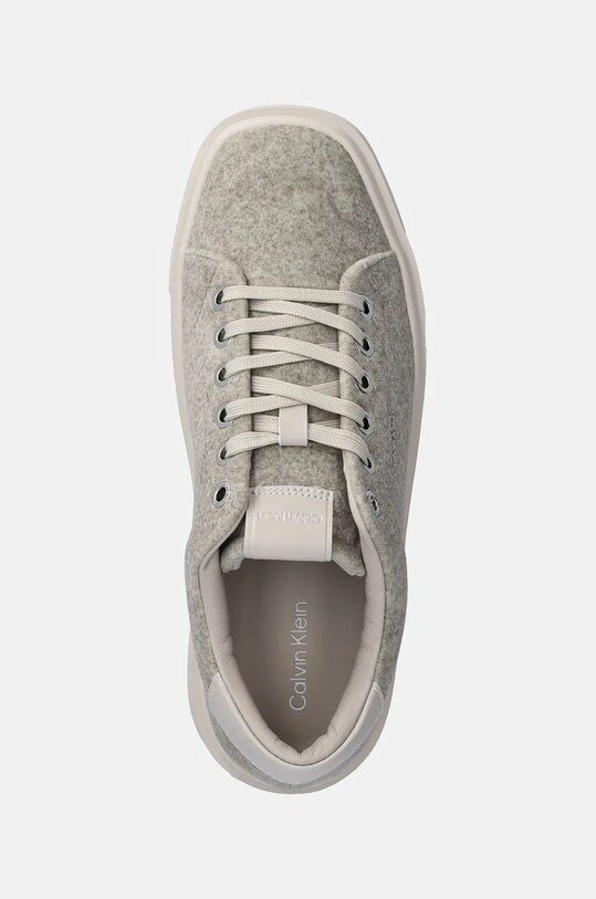 Кроссовки Calvin Klein FLATFORM CUP LACE UP W/ML FELT серый HW0HW02325