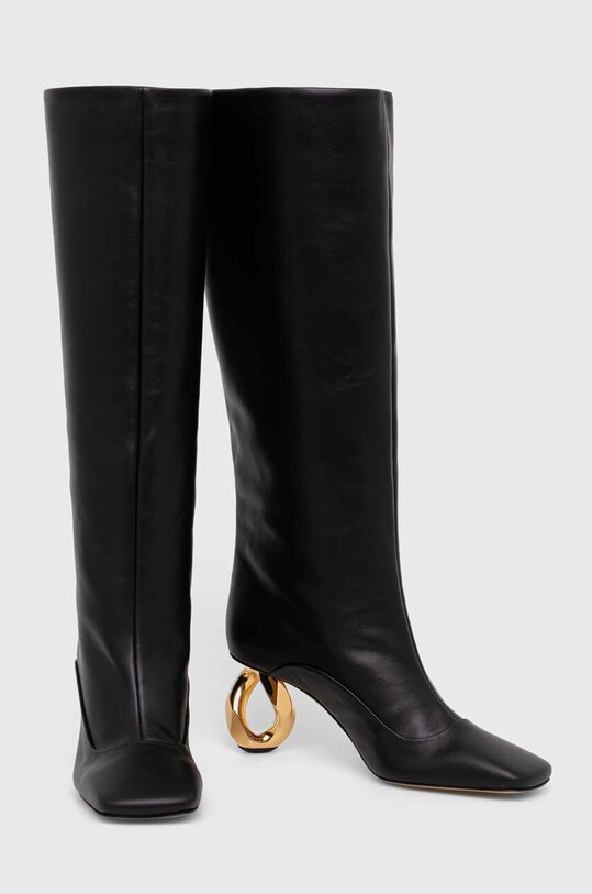 Încălțăminte JW Anderson ghete de piele Chain Heel ANW43020A.999 negru
