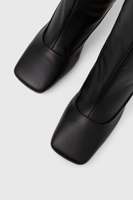 JW Anderson ghete de piele Chain Heel ANW43020A.999 negru