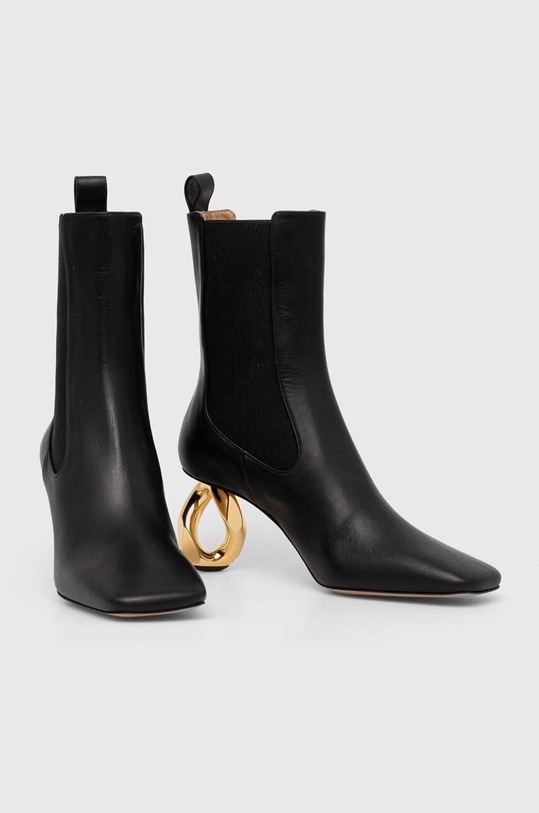 Shoes JW Anderson leather chelsea boots Chain Heel ANW43021A.999 black