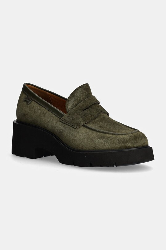 Camper mocasini din piele intoarsa Milah piele întoarsă verde K201425.021