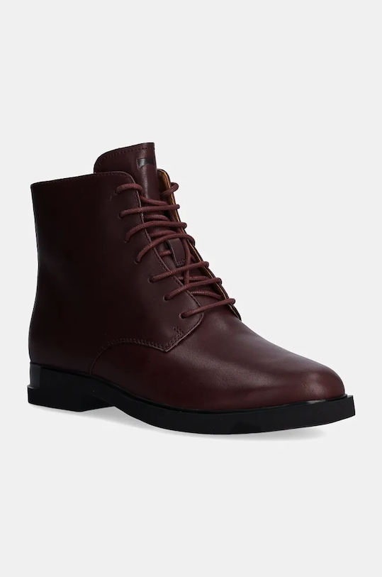 Kožené kotníkové boty Camper Iman nezateplené burgundské K400300.008